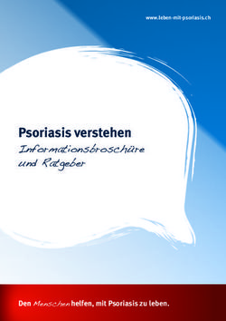 Informationsbrosch&uuml;re und Ratgeber - Psoriasis verstehen - Den Menschen helfen, mit Psoriasis zu leben.