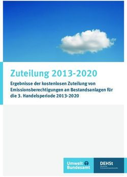 Zuteilung 2013-2020 Ergebnisse der kostenlosen Zuteilung von Emissionsberechtigungen an Bestandsanlagen für die 3. Handelsperiode 2013-2020 - DEHSt