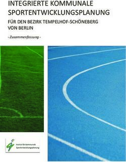 INTEGRIERTE KOMMUNALE SPORTENTWICKLUNGSPLANUNG - F&Uuml;R DEN BEZIRK TEMPELHOF-SCH&Ouml;NEBERG VON BERLIN