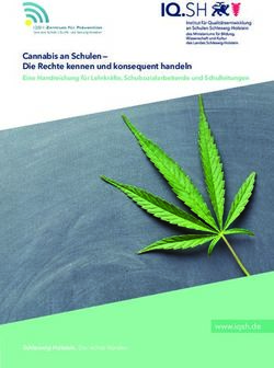 Cannabis an Schulen - Die Rechte kennen und konsequent handeln - Eine Handreichung für Lehrkräfte, Schulsozialarbeitende und Schulleitungen ...
