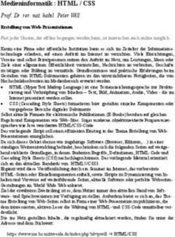 Medieninformatik : HTML / CSS