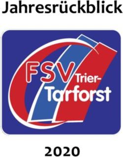 Jahresrückblick 2020 - FSV Trier-Tarforst