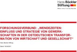 FORSCHUNGSVERBUND: "WENDEZEITEN: EINFLUSS UND STRATEGIE VON GEWERK-SCHAFTEN IN DER OSTDEUTSCHEN TRANSFOR-MATION VON WIRTSCHAFT UND GESELLSCHAFT" ...