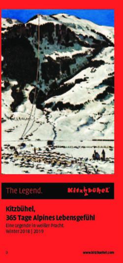 Kitzb&uuml;hel, 365 Tage Alpines Lebensgef&uuml;hl - Eine Legende in wei&szlig;er Pracht. Winter 2018 | 2019 - Kitzb&uuml;hel Tourismus