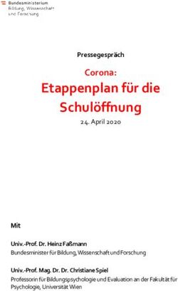 Etappenplan für die Schulöffnung - Corona