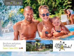 Brochure and prices Tarifbrosch&uuml;re - Season / Saison 2019 www.cielavillage.fr - Camping.info