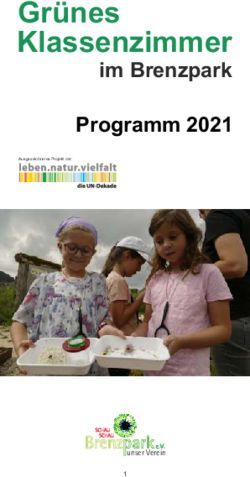 Grünes Klassenzimmer im Brenzpark Programm 2021