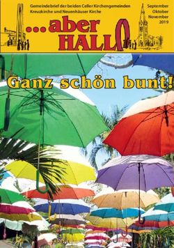 Aber HALL Ganz schön bunt! - Gemeindebrief der beiden Celler Kirchengemeinden innden - luth. Kreuzkirche Celle