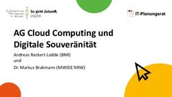 AG Cloud Computing und Digitale Souver&auml;nit&auml;t - Andreas Reckert-Lodde (BMI) und Dr. Markus Brakmann (MWIDE NRW) - IT-Planungsrat