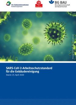 SARS-COV-2-ARBEITSSCHUTZSTANDARD F&Uuml;R DIE GEB&Auml;UDEREINIGUNG - STAND: 23. APRIL 2020
