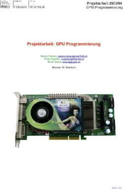 Projektarbeit: GPU Programmierung - FHNW