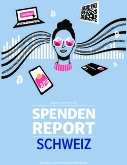 REPORT SPENDEN Herausgeber: Swissfundraising und Stiftung Zewo