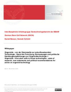 Interdisziplin&auml;re Arbeitsgruppe Gentechnologiebericht der BBAW German Stem Cell Network (GSCN) Daniel Besser, Hannah Schickl Whitepaper