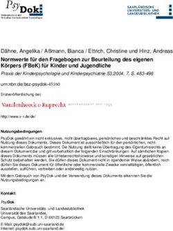 NORMWERTE F&Uuml;R DEN FRAGEBOGEN ZUR BEURTEILUNG DES EIGENEN K&Ouml;RPERS (FBEK) F&Uuml;R KINDER UND JUGENDLICHE