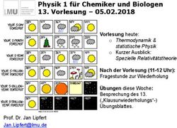 Physik 1 für Chemiker und Biologen 13. Vorlesung 05.02.2018