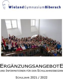 ERGÄNZUNGSANGEBOT E UND INFORMATIONEN FÜR DEN SCHULJAHRESBEGINN SCHULJAHR 2021 / 2022