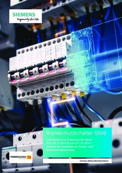 Brandschutzschalter 5SV6 - Information zur Änderung der Norm DIN VDE 0100-420 zum 01.10.2019 - inklusiv der Hinweise zur Risiko- und ...
