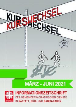 MÄRZ - JUNI 2021 INFORMATIONSZEITSCHRIFT - DER GEMEINDEPSYCHIATRISCHEN DIENSTE IN RASTATT, BÜHL UND BADEN-BADEN - Caritas Rastatt