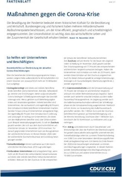 Maßnahmen gegen die Corona-Krise - CDU/CSU Fraktion