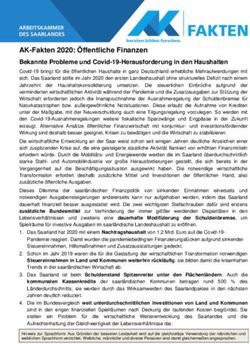 AK-Fakten 2020: Öffentliche Finanzen Bekannte Probleme und Covid-19-Herausforderung in den Haushalten - Arbeitskammer des Saarlandes