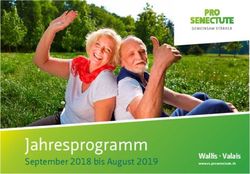 Jahresprogramm September 2018 bis August 2019 - Wallis . Valais - Pro Senectute Valais