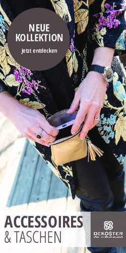 ACCESSOIRES - NEUE KOLLEKTION Jetzt entdecken - Dekoster