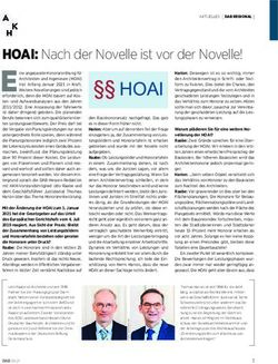 HOAI: Nach der Novelle ist vor der Novelle! - Architekten- und Stadtplanerkammer Hessen