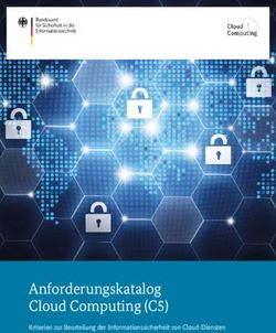 Anforderungskatalog Cloud Computing (C5) - Kriterien zur Beurteilung der Informationssicherheit von Cloud-Diensten - Bund.de
