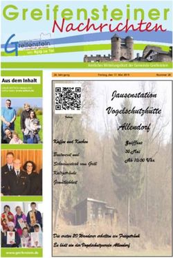 Aus dem Inhalt Amtliches Mitteilungsblatt der Gemeinde Greifenstein