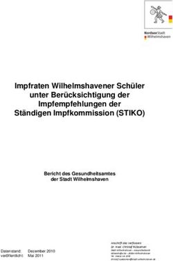 Impfraten Wilhelmshavener Sch&uuml;ler unter Ber&uuml;cksichtigung der Impfempfehlungen der St&auml;ndigen Impfkommission (STIKO)
