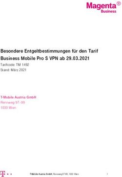 Besondere Entgeltbestimmungen f&uuml;r den Tarif Business Mobile Pro S VPN ab 29.03.2021 - Tarifcode: TM 1492 Stand: M&auml;rz 2021 T-Mobile Austria GmbH ...
