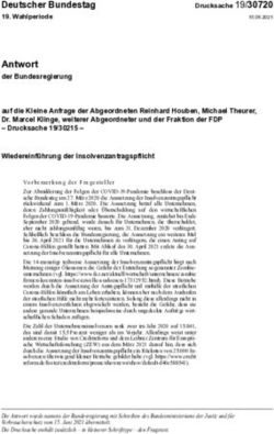 Antwort der Bundesregierung - Deutscher Bundestag