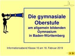 Die gymnasiale Oberstufe - am allgemein bildenden Gymnasium in Baden-Württemberg Informationsabend Klasse 10 am 18. Februar 2019