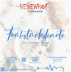 www.hexenhof-aachen.de - AM APFELBAUM - t&auml;glich von 9:00 Uhr bis 12:00 Uhr