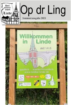 Op dr Ling Sommerausgabe 2021 - Bürgerverein Linde eV