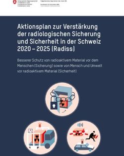 Aktionsplan zur Verst&auml;rkung der radiologischen Sicherung und Sicherheit in der Schweiz 2020 - 2025 (Radiss) - UNODC