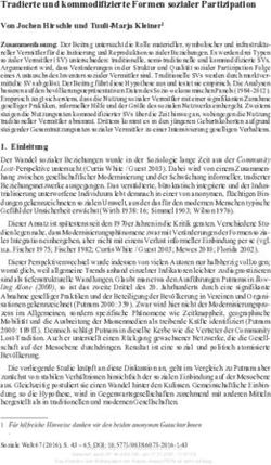 Tradierte und kommodifizierte Formen sozialer Partizipation