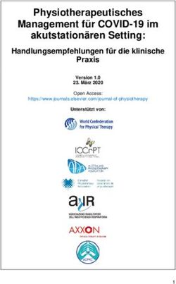Physiotherapeutisches Management f&uuml;r COVID-19 im akutstation&auml;ren Setting: Handlungsempfehlungen f&uuml;r die klinische Praxis