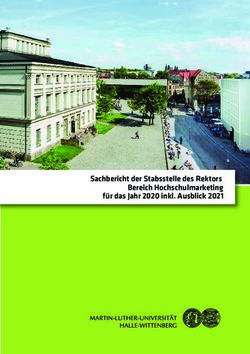 Sachbericht der Stabsstelle des Rektors Bereich Hochschulmarketing für das Jahr 2020 inkl. Ausblick 2021 - Uni Halle
