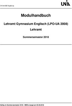 Modulhandbuch Lehramt Gymnasium Englisch (LPO-UA 2008) Lehramt - Sommersemester 2018 - Universität Augsburg