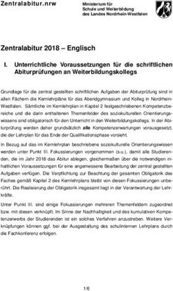 Zentralabitur 2018 - Englisch - Zentralabitur.nrw - Standardsicherung NRW