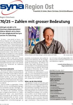 70/25 Zahlen mit grosser Bedeutung - Syna