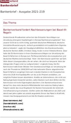 Bankenbrief Bankenbrief - Ausgabe 2021-219 - Das Thema Bankenverband fordert Nachbesserungen bei Basel-III-Regeln - Bundesverband deutscher ...