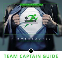 TEAM CAPTAIN GUIDE - LIVE-EVENT AM 15. SEPTEMBER HARZ + HEIDE MESSEPLATZ - Firmenlauf Braunschweig