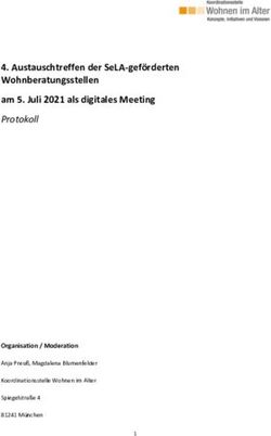 AUSTAUSCHTREFFEN DER SELA-GEF&Ouml;RDERTEN WOHNBERATUNGSSTELLEN AM 5. JULI 2021 ALS DIGITALES MEETING - PROTOKOLL