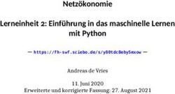 Netz&ouml;konomie mitPython - Lerneinheit2:Einf&uuml;hrungindasmaschinelleLernen Andreas de Vries 11. Juni 2020 Erweiterte und korrigierte Fassung: 27 ...