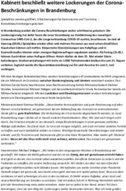Kabinett beschlie&szlig;t weitere Lockerungen der Corona-Beschr&auml;nkungen in Brandenburg