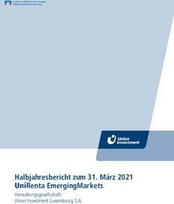 HALBJAHRESBERICHT ZUM 31. M&Auml;RZ 2021 UNIRENTA EMERGINGMARKETS - VERWALTUNGSGESELLSCHAFT: UNION INVESTMENT LUXEMBOURG S.A.