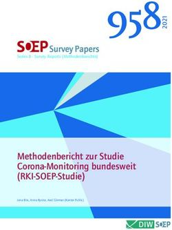 9582 Methodenbericht zur Studie Corona-Monitoring bundesweit (RKI-SOEP-Studie) - Series B - Survey Reports (Methodenberichte) - DIW Berlin