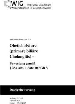 Obeticholsäure (primäre biliäre Cholangitis)- Bewertung gemäß 35a Abs. 1 Satz 10 SGB V Dossierbewertung - Gemeinsamer ...
